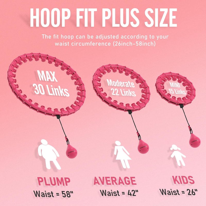 JKSHMYT Weighted Hula Circle Hoops for Adults Weight Loss, Infinity Fit Hoop Plus Size, 30 Detachable Links, Exercise Hoop for Women and Beginners - Image 3